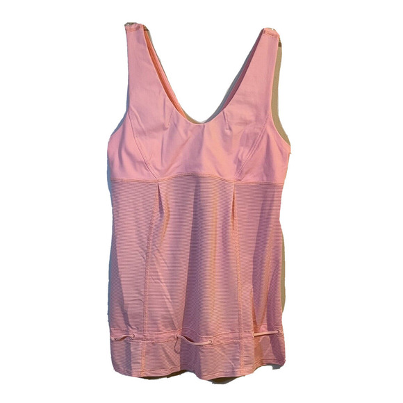 Lululemon Size 6 Run Tame Me Tank Top Pink Lightweight Cinchable Hem W1C… - Picture 1 of 9